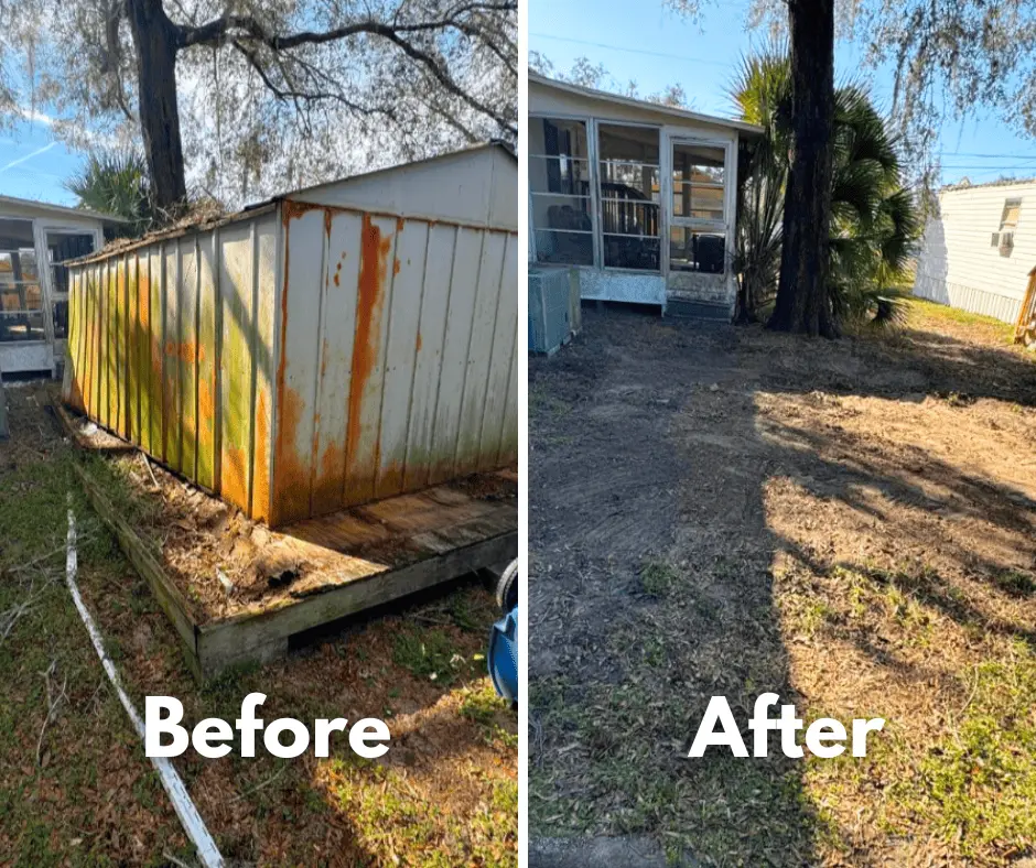 Outdoor structure demolition service by JunkGTA